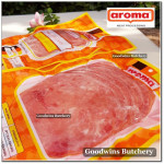 Aroma Bali frozen pork HAM HONEY half cut as steaks 1cm 3/8" (price/pack 5pcs 1kg)